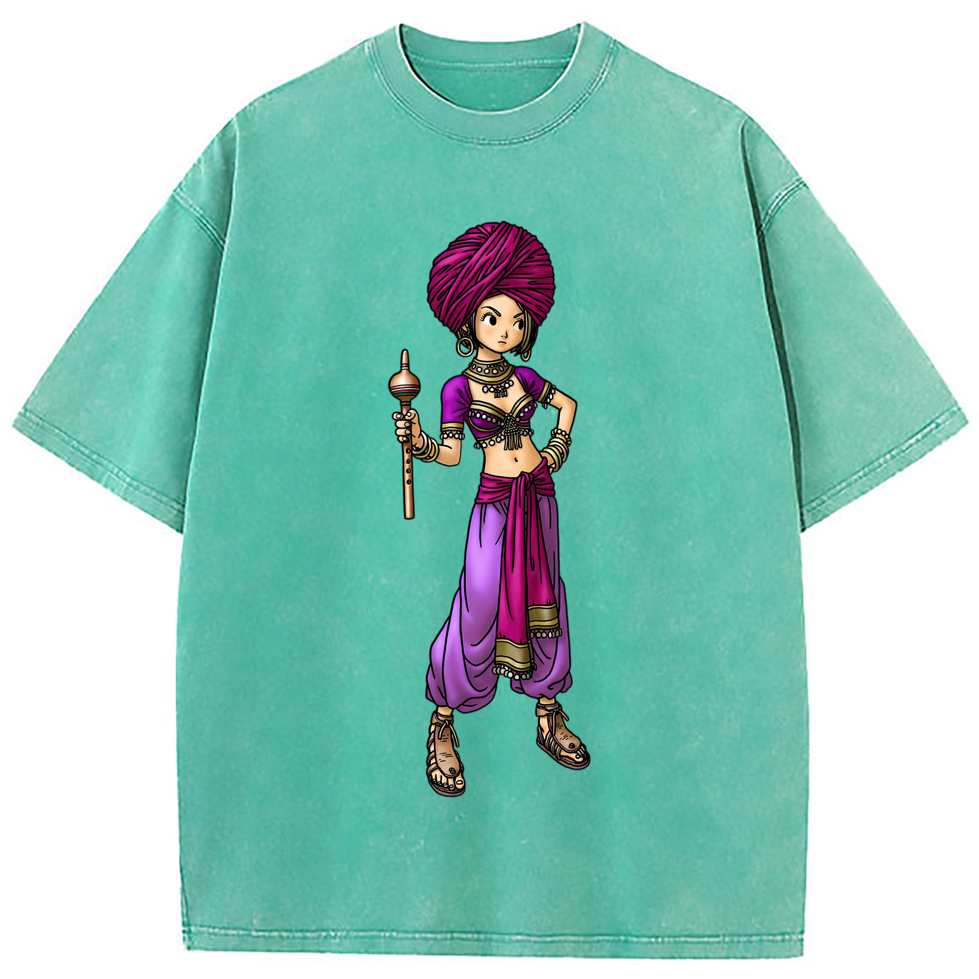 （画像用） ドラゴンクエスト Doragon Kuesuto Dragon Quest 綿100% ヴィンテージ風 半袖Tシャツ（フロントプリント）